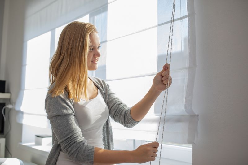 Roman Shade Hanging in Denver, CO